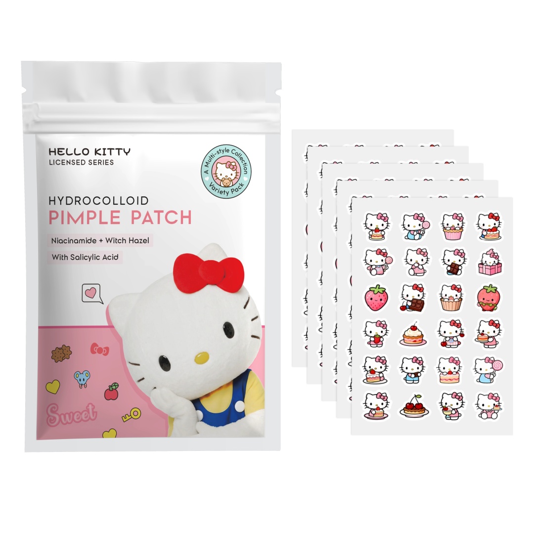 Skincare The Originote - แผ่นแปะสิวเฮลโล คิตตี้ 48/120 ชิ้น, แผ่นแปะสิวบนใบหน้า, แผ่นแปะกำจัดสิวแบบไฮโดรเจล,