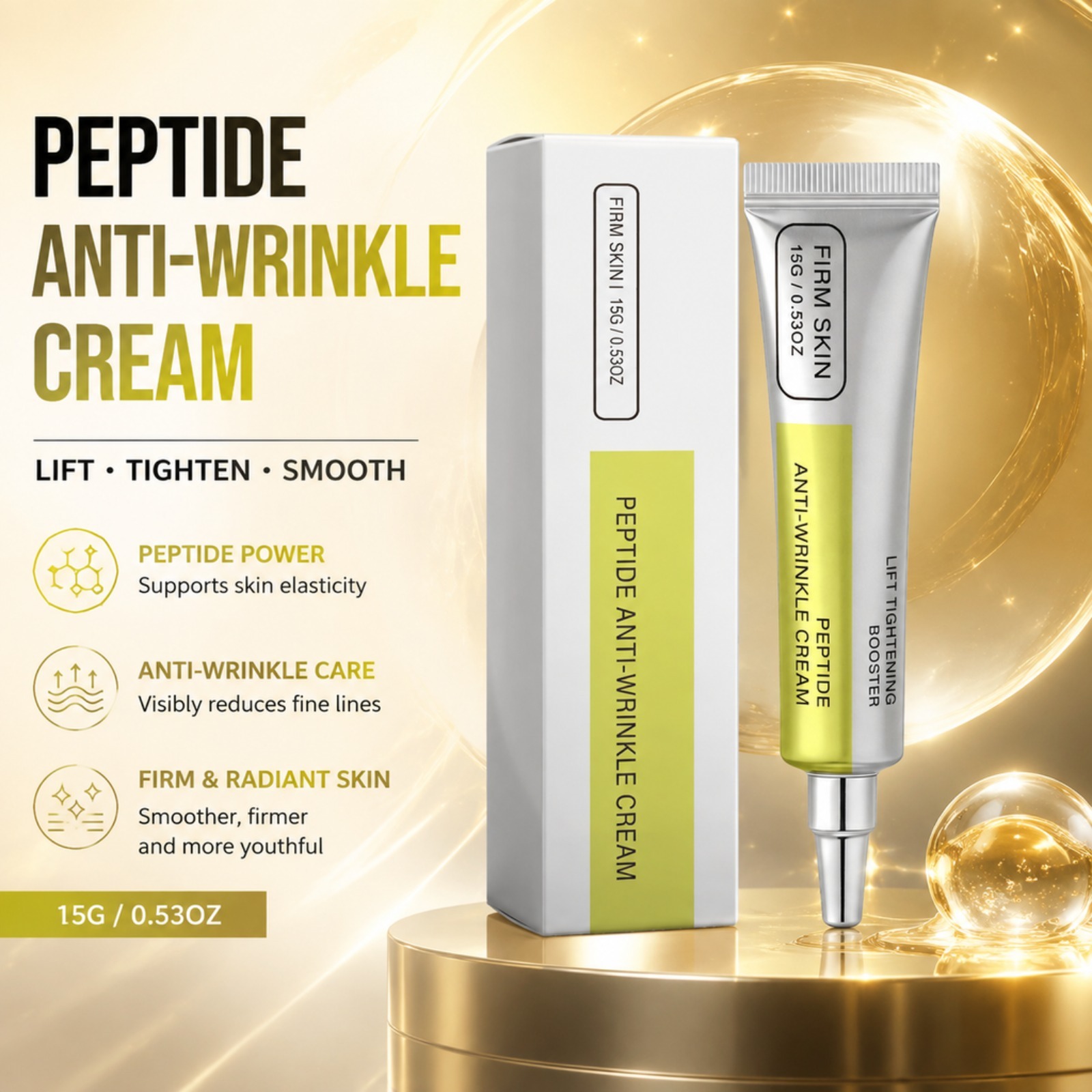 Skincare Retinol - ครีมบำรุงผิวหน้าเปปไทด์เรตินอล ช่วยยกกระชับ ลดเลือนริ้วรอย บำรุงผิวให้ชุ่มชื้น สำหรับผิวรอบดวงตา ใบหน้า