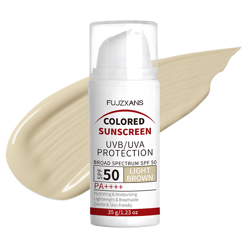 Spf 50 Sunscreen - บีบีครีมสีน้ำตาลอ่อน SPF50-ไทเทเนียมไดออกไซด์ ครีมกันแดด, ปกป้องผิวจากรังสี UVA/UVB ครอบคลุมทุกย่านคลื่น,