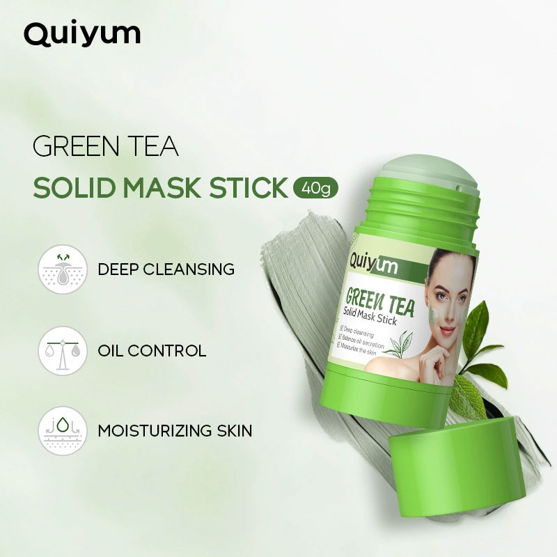 Mud Mask Kaolin - ชาเขียวใบหน้าทําความสะอาดลึกโคลน Solid Mask Stick Oil Control
