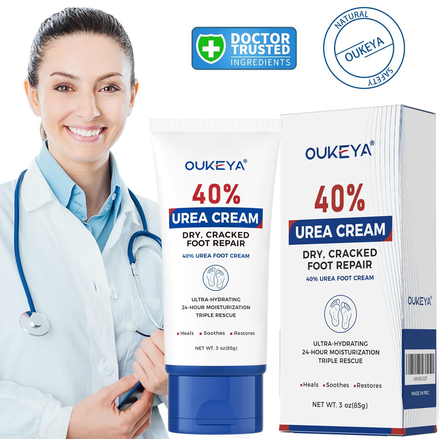 ครีมทาเท้าอูเควย่า ยูเรียธรรมช - Urea Foot Cream บทวิจารณ์และราคา
